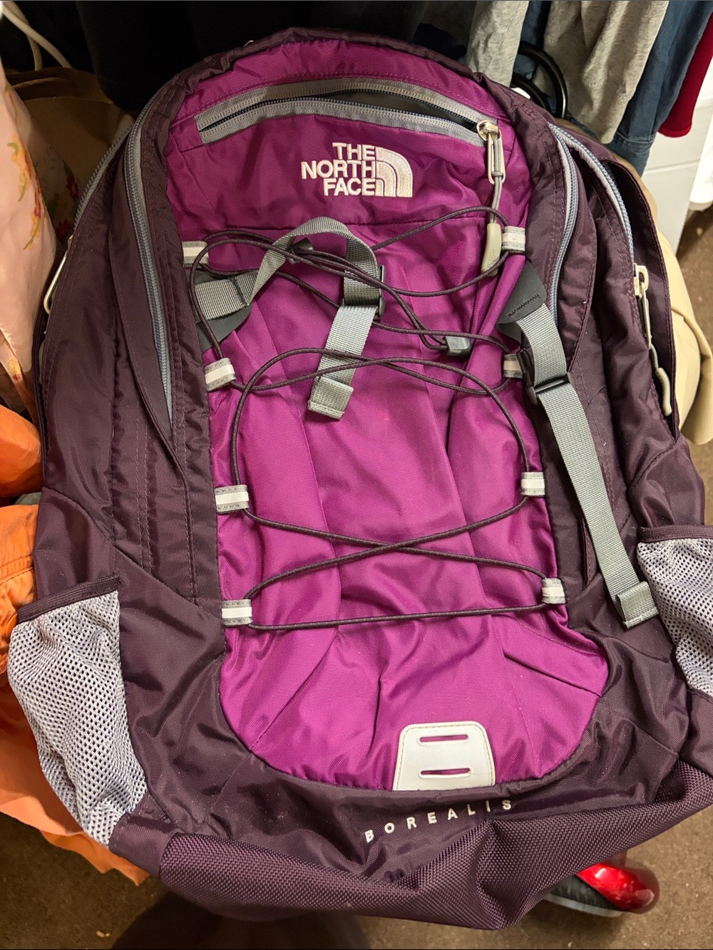 The North Face Backpack in Magenta & Deep Purple